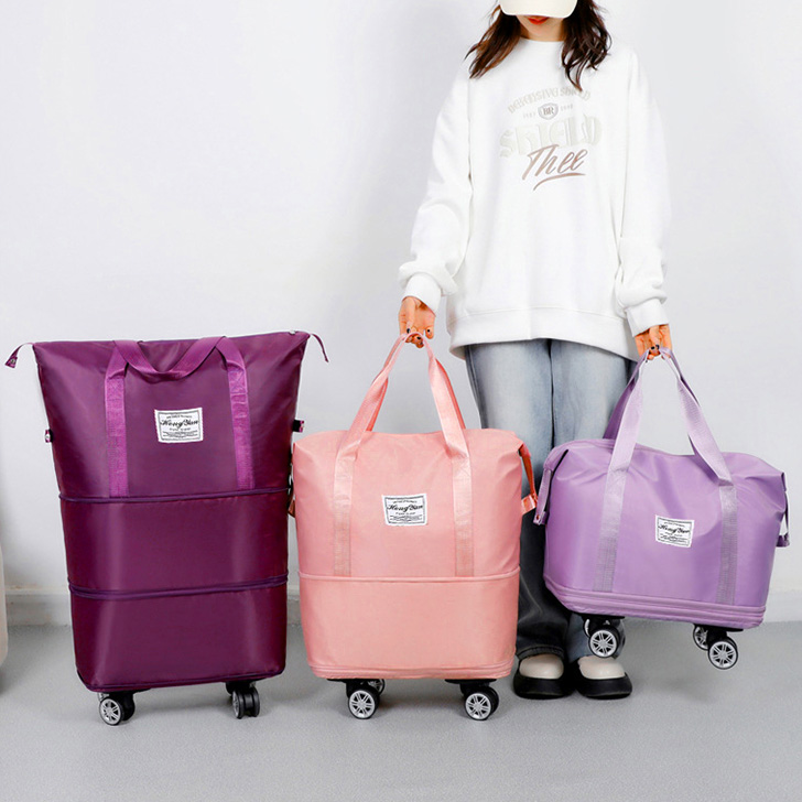 La Pafait ピンク リボン装飾 ボストンバッグ キャリーバッグ La Pafait ピンク リボン装飾 ボストンバッグ キャリーバッグ