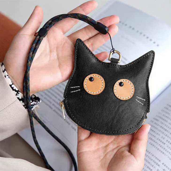 REAL STYLE クロネコ 黒猫 コインケース ポーチ 小物入れ レディース