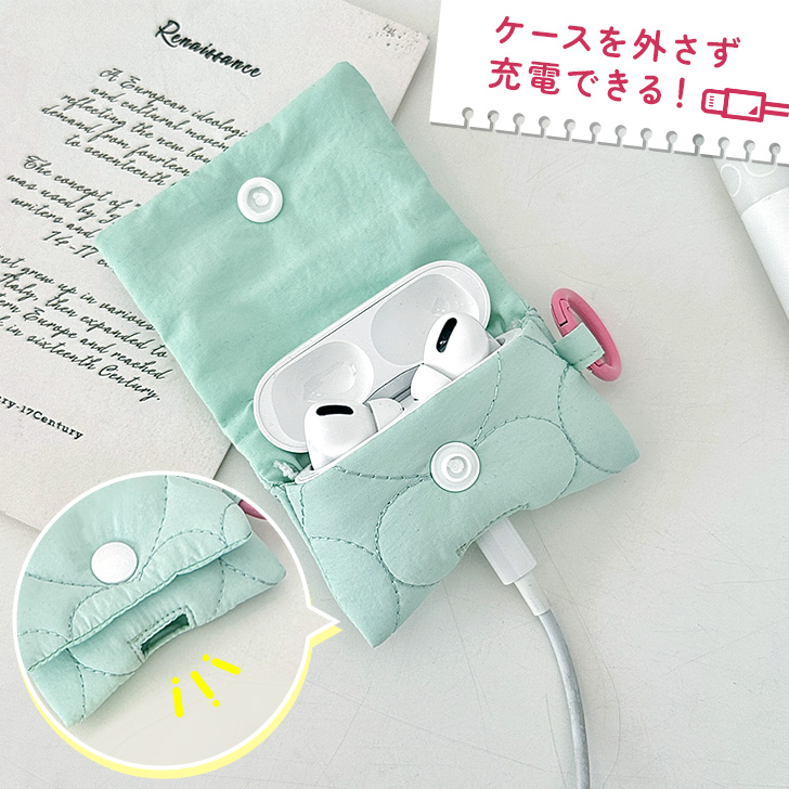 イヤホンケース ポーチ カバー ワイヤレス AirPods 収納 小物