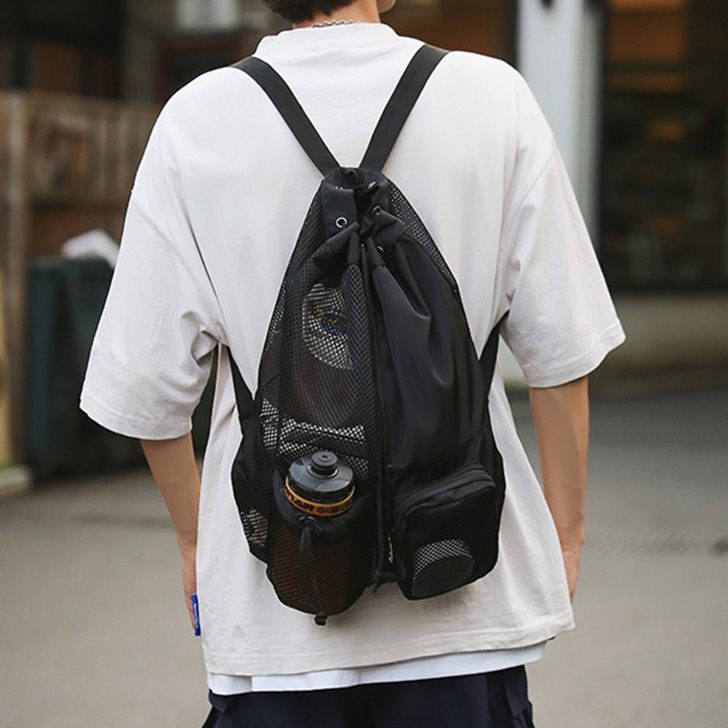 ナップサック ナップザック おしゃれ 大きめ ナイロン メッシュ バッグ 
