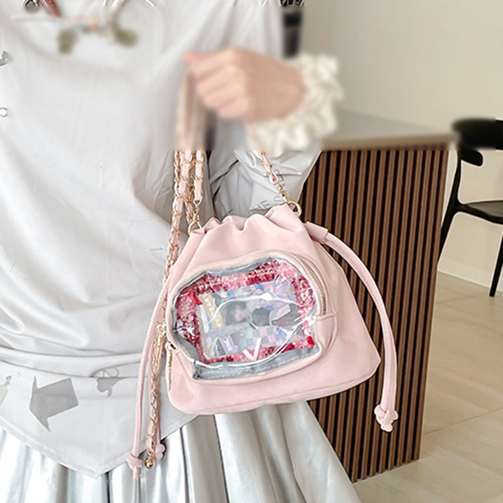 REAL STYLE ショルダーバッグ レディース 痛バッグ クリア 透明 クリア