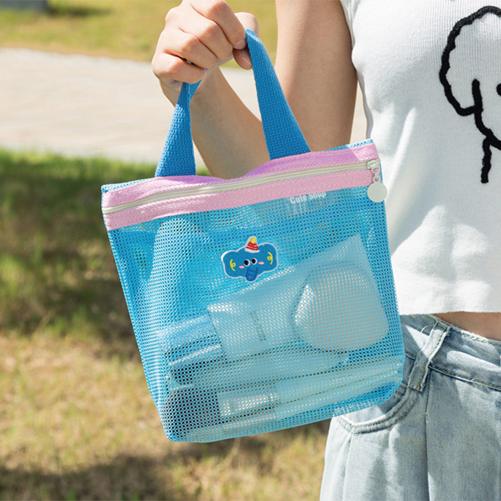 REAL STYLE スパバッグ メッシュポーチ レディース 大容量 ファスナー