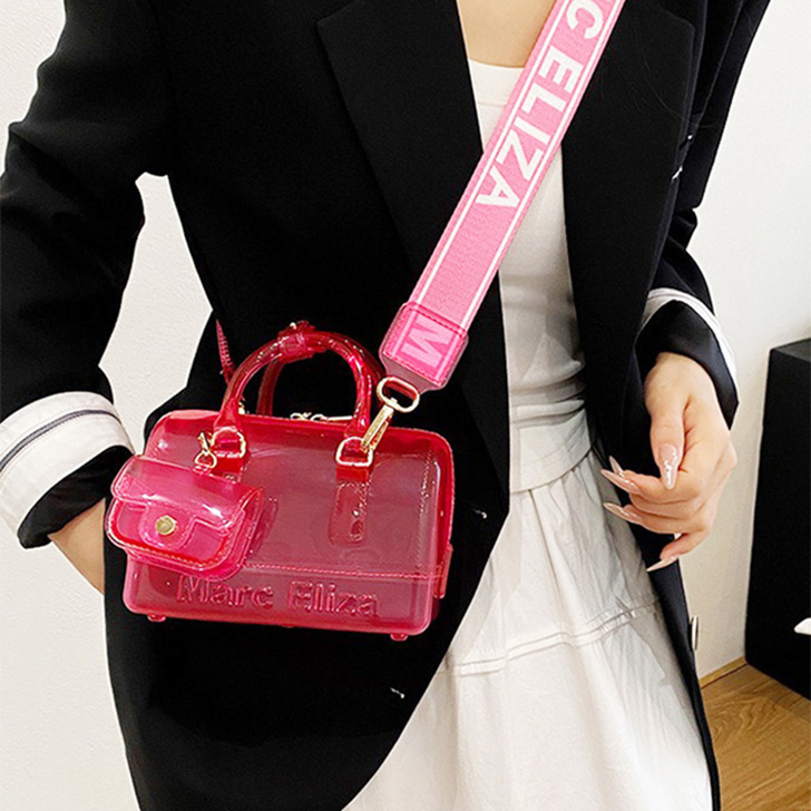 REAL STYLE ジェリーバッグ クリアバッグ 透明 ショルダーバッグ 半