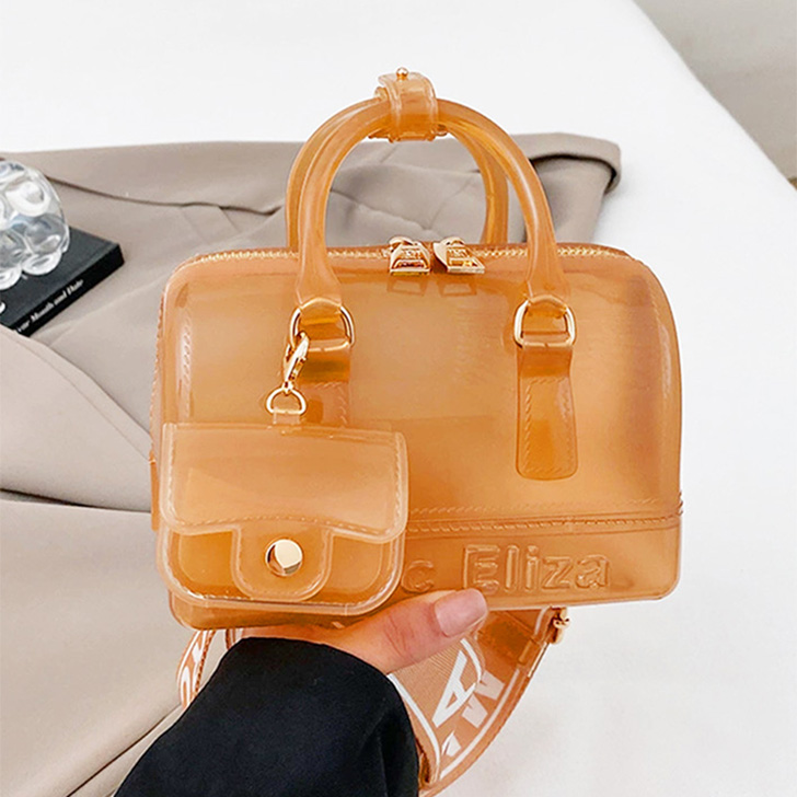REAL STYLE ジェリーバッグ クリアバッグ 透明 ショルダーバッグ 半