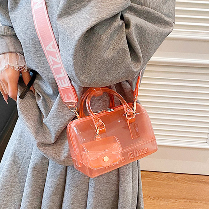 REAL STYLE ジェリーバッグ クリアバッグ 透明 ショルダーバッグ 半