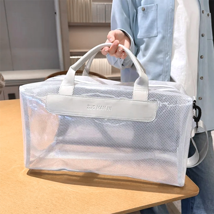 REAL STYLE ボストンバッグ バッグ クリアバッグ 透明 2way おしゃれ