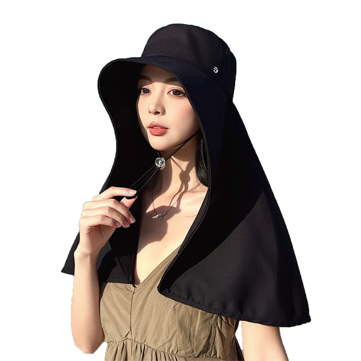 REAL STYLE 日よけ帽子 レディース 日傘ハット 日焼け防止 夏 UVケア 