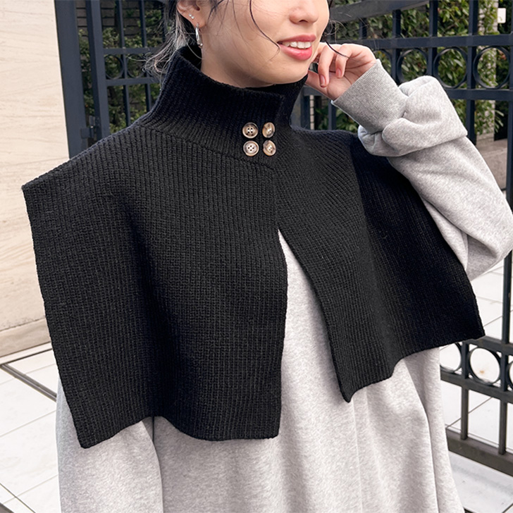 極美品✨ アンコキーヌ　ダウンベスト　ニット　ドッキング 黒　L　斜めジッパー コカ coca タートルネックドッキングニットトップス （Gray