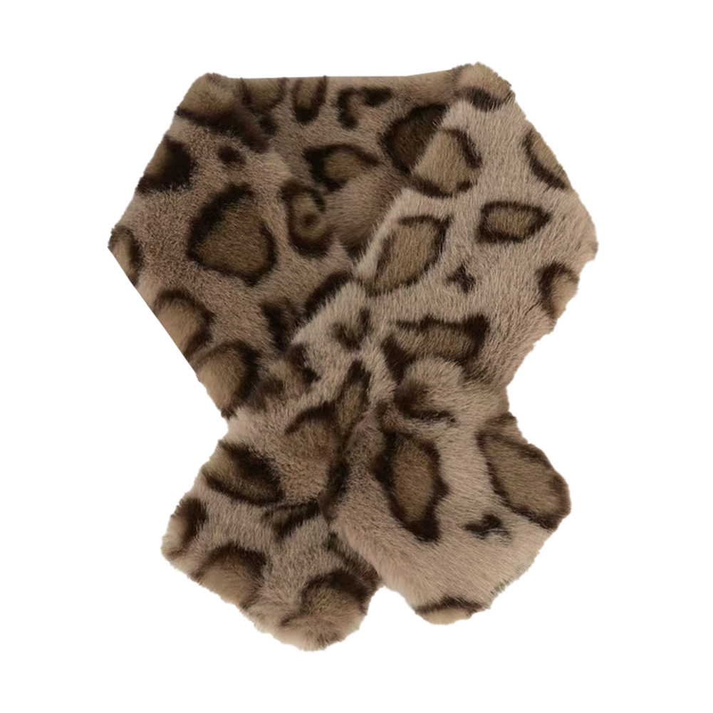 ヒョウ柄のマフラーキャップです♪一回しか使用してません可愛いです czysm01702_2.jpg