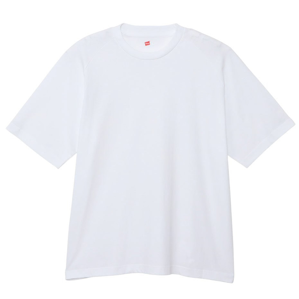 ヘインズ Hanes Tシャツ メンズ 半袖 ラグランスリーブ HM1-Z201 トップス 白 黒 ...