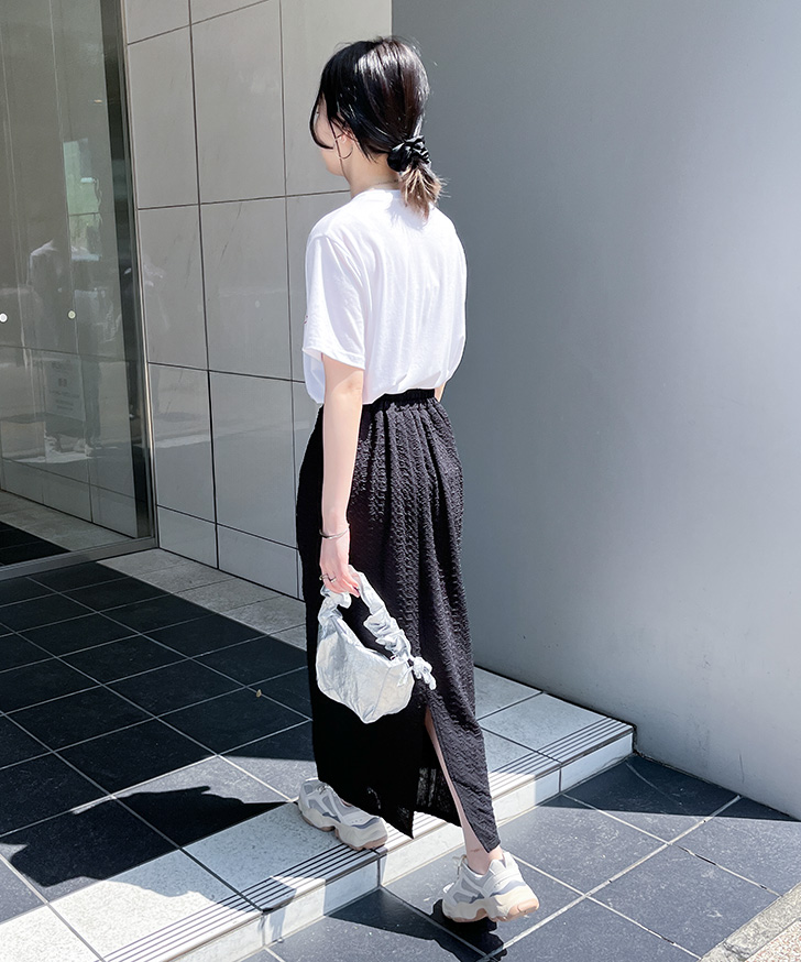 REAL STYLE スカート ロング タイト レディース ボトムス ナロー 黒 春