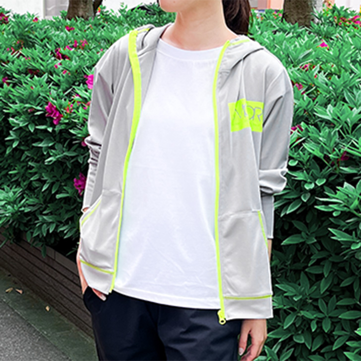 REAL STYLE パーカー レディース 夏 秋 吸汗速乾 接触冷感 長袖 涼しい