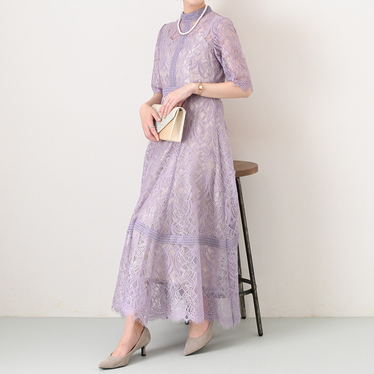 REAL STYLE ワンピース レディース ドレス 春 夏 秋 半袖 ロング