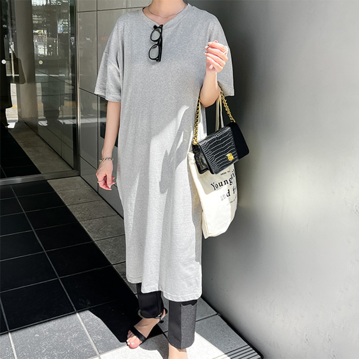 REAL STYLE ワンピース 夏 半袖 ロング 綿100％ レディース 涼しい 