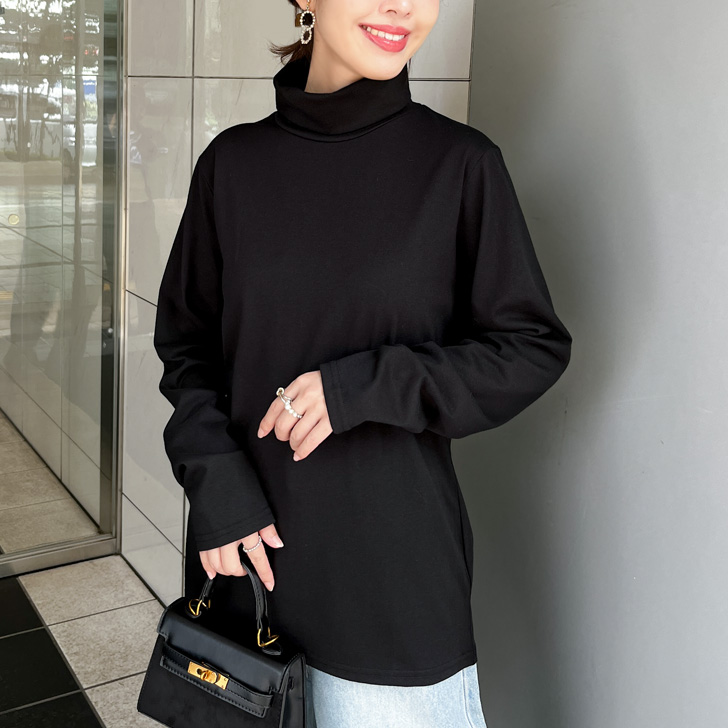 REAL STYLE カットソー レディース タートルネック 長袖