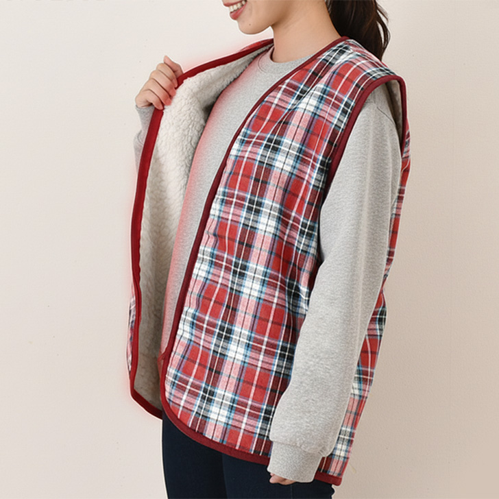 REAL STYLE はんてん 袖なし 半纏 おしゃれ ベスト レディース 秋冬 秋