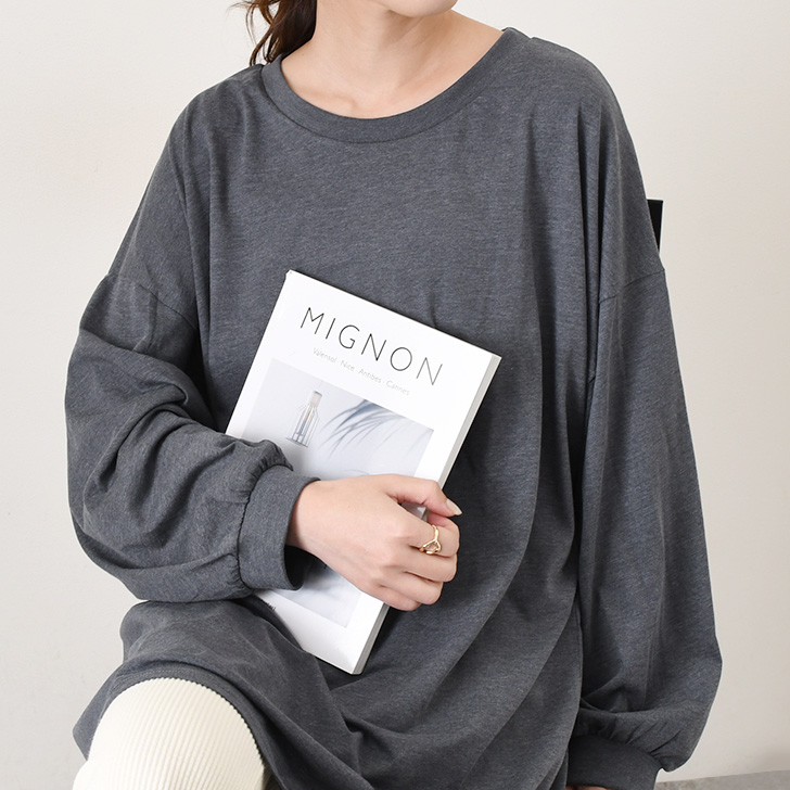 REAL STYLE Tシャツ レディース 長袖 綿100％ 薄手 無地 大きいサイズ 