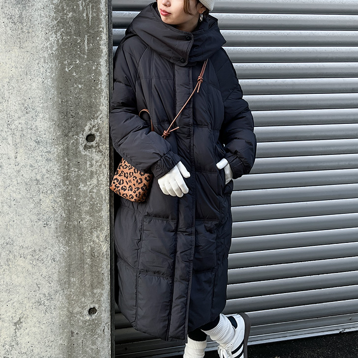 REAL STYLE ダウンコート レディース ロング ダウン90％ フェザー 冬