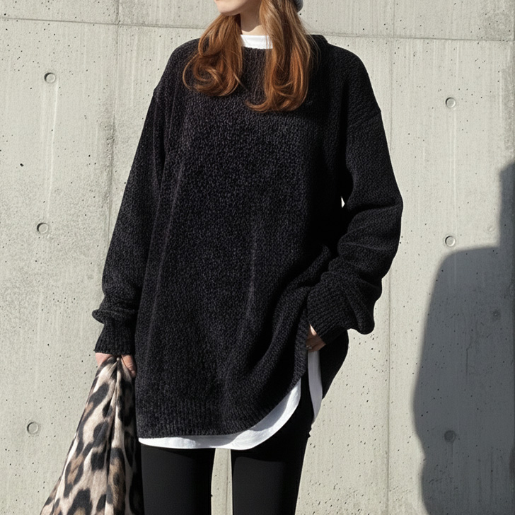 REAL STYLE セーター モールニット レディース 長袖 厚手 秋 冬 春