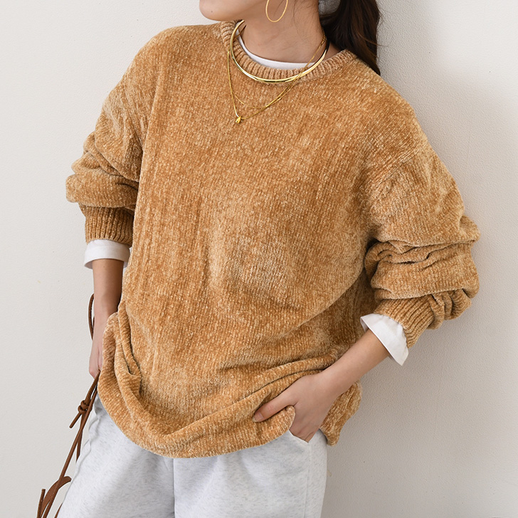REAL STYLE セーター モールニット レディース 長袖 厚手 秋 冬 春