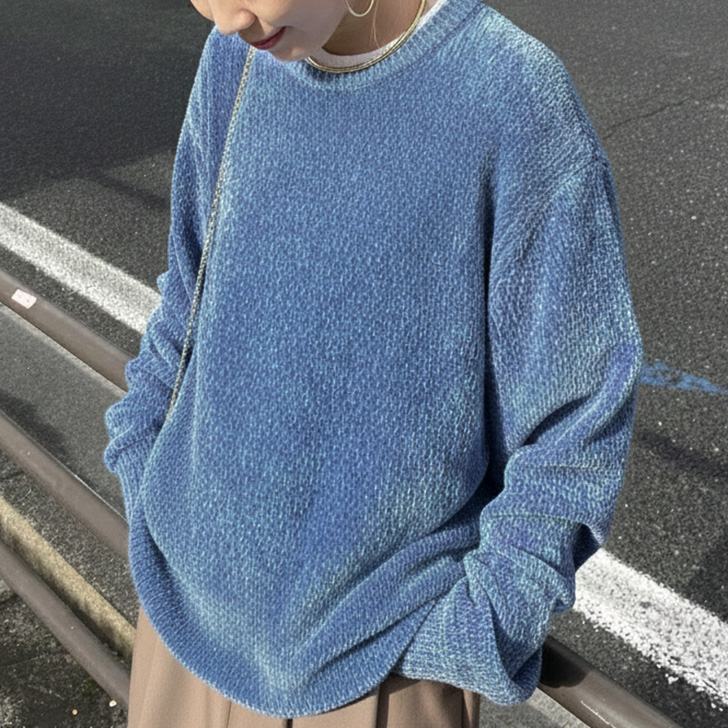 REAL STYLE セーター モールニット レディース 長袖 厚手 秋 冬 春
