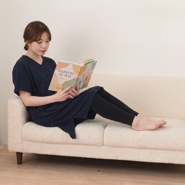 REAL STYLE ワンピース 夏 半袖 ロング 綿混 レディース 涼しい