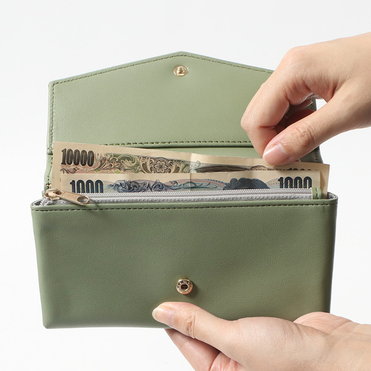ロングウォレット 長財布 レディース サイフ スリム コンパクト おしゃれ シンプル かわいい フラップ かぶせ 軽い フェイクレザー  :prpl111884:セレクトショップ REAL STYLE 通販 