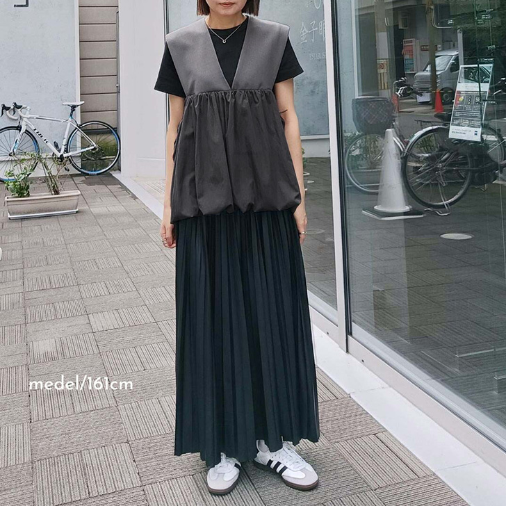 REAL STYLE ベスト レディース 夏 秋 バルーントップス ペプラム A