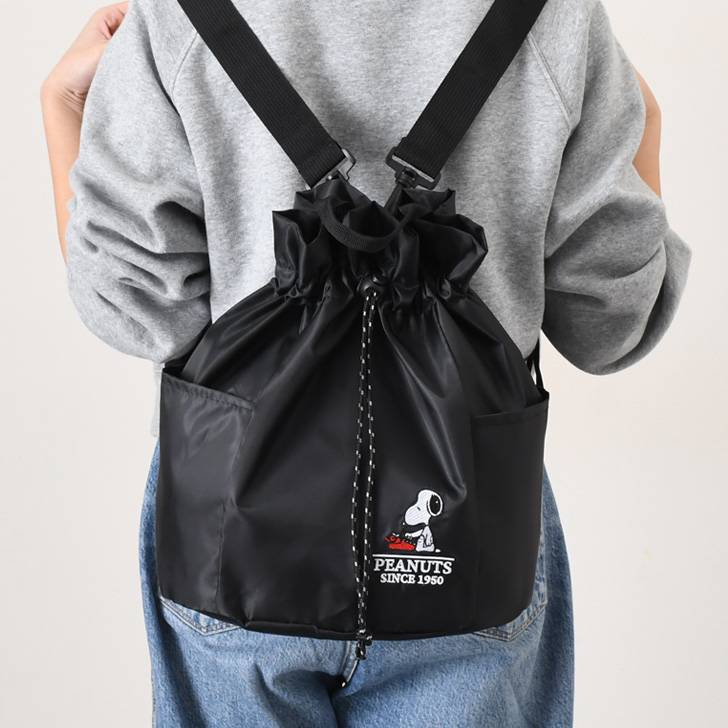 SNOOPY（スヌーピー） 巾着バッグ ショルダー レディース リュック 