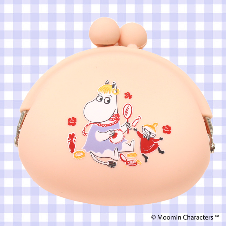 ムーミン　栃木レザー　カーブドコインポーチ【新品】 MOOMIN ムーミン moomin がま口 ポーチ 小銭入れ シリコン