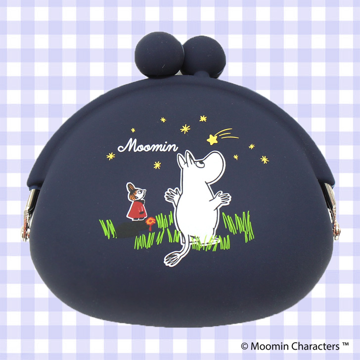 ムーミン　栃木レザー　カーブドコインポーチ【新品】 がま口 ポーチ 小銭入れ ムーミン moomin キャラクター シリコン