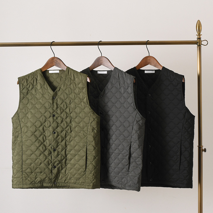 REAL STYLE（ファッション） 中綿ベスト レディース メンズ 薄手