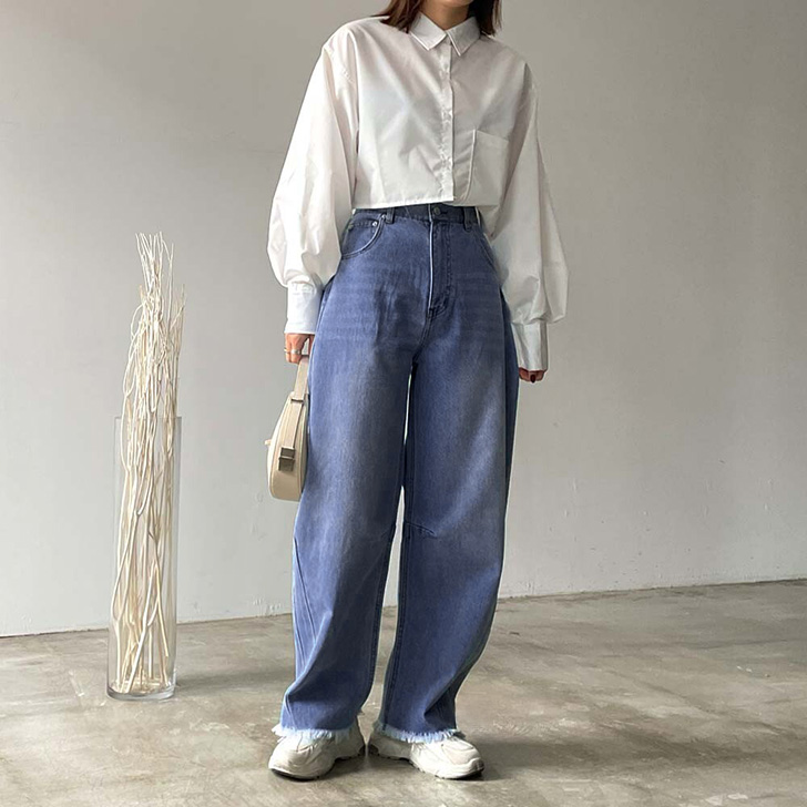 RE. 仲里依紗 ウエスト細見えデニムパンツ