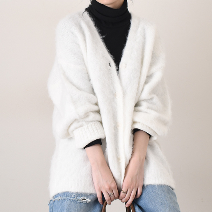 REAL STYLE（ファッション） カーディガン レディース 秋冬 厚手