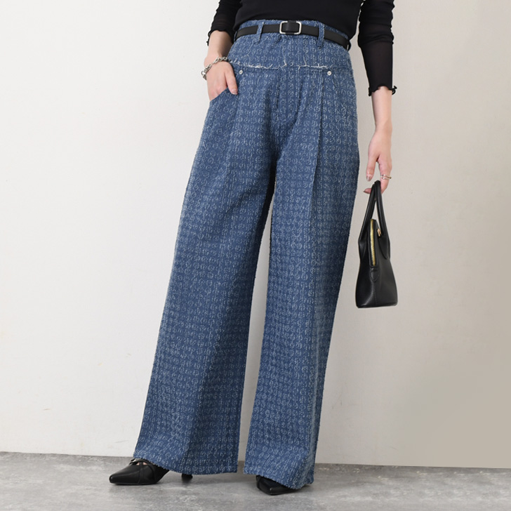 REAL STYLE デニムパンツ レディース 春 夏 秋 冬 ワイド ストレート