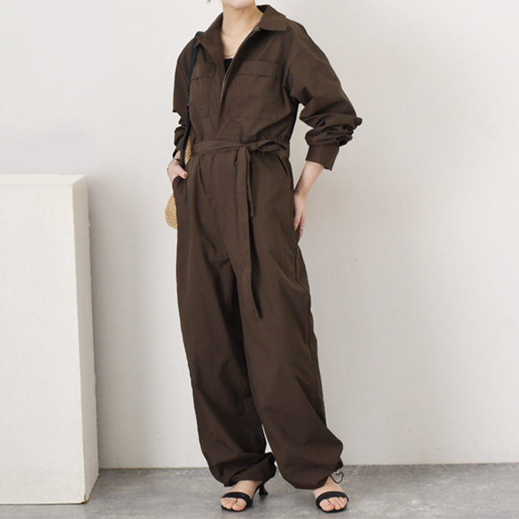 REAL STYLE オールインワン レディース 長袖 春 秋 撥水 つなぎ