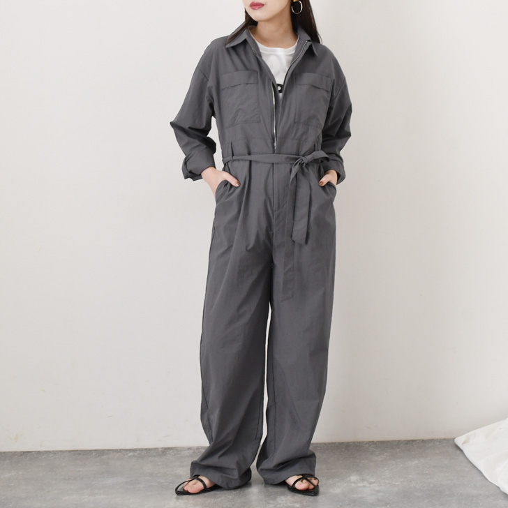 REAL STYLE オールインワン レディース 長袖 春 秋 撥水 つなぎ