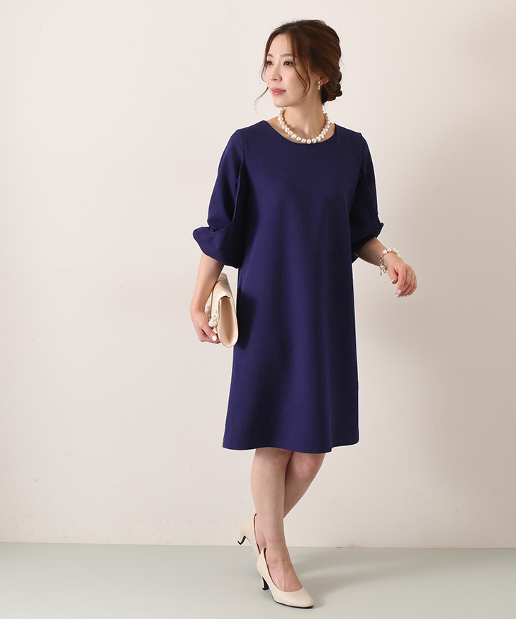【美品】ネイビードレス 15号×バック他4点セット |総額1.9万相当 REAL STYLE（ファッション） ドレス ワンピース フォーマル 結婚