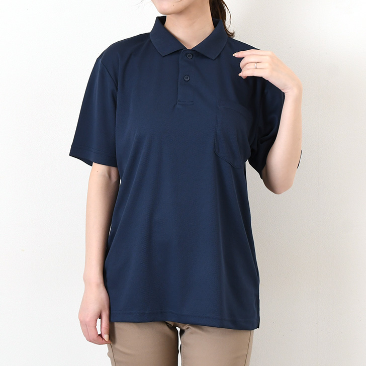REAL STYLE ポロシャツ メンズ レディース 半袖 吸汗速乾 胸ポケット T