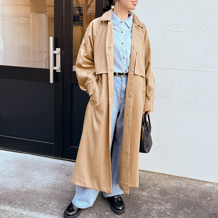 REAL STYLE（ファッション） トレンチコート レディース ロング