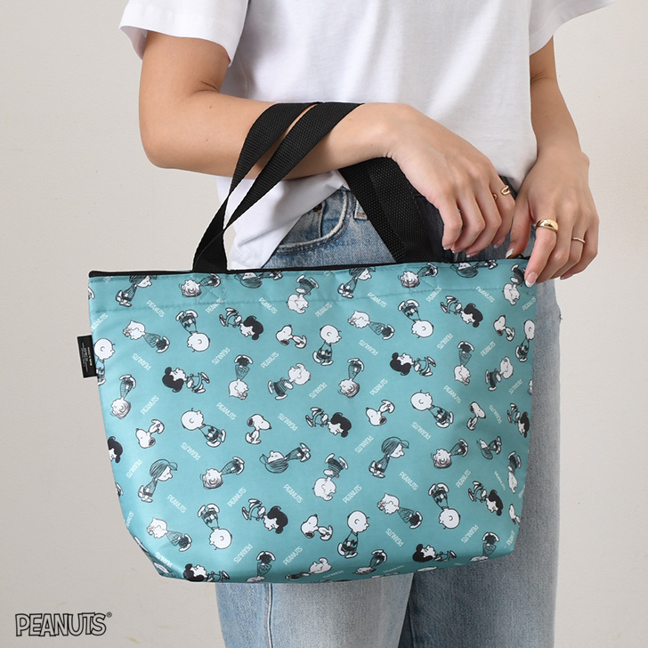 SNOOPY（スヌーピー） 保冷バッグ お弁当 ファスナー トートバッグ
