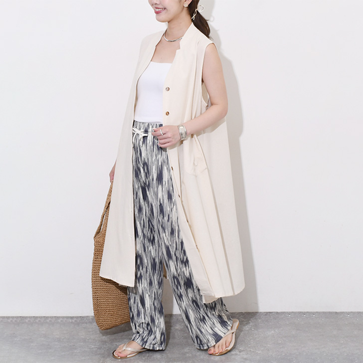 REAL STYLE ジレ レディース 夏 ベスト ロング ワンピース