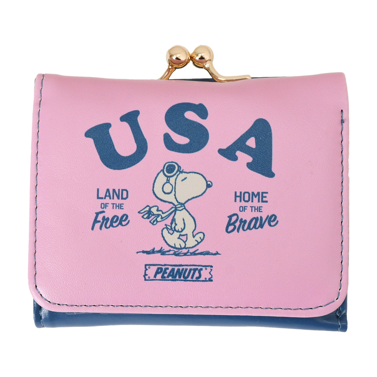 SNOOPY（スヌーピー） 三つ折り財布 レディース がま口 コンパクト