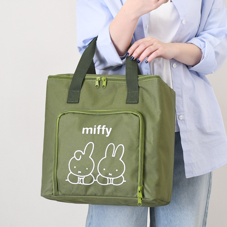 保冷バッグ 保冷バック 大容量 ファスナー トート 保温 ミッフィー miffy 自立 マチ広 クーラーバッグ 20L キャラクター グッズ | Miffy | 01