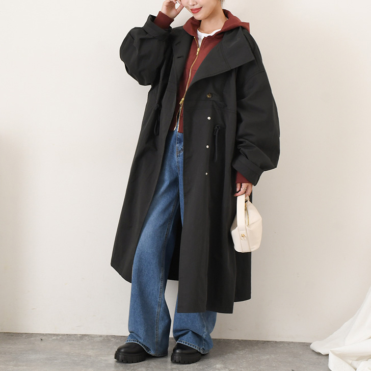 REAL STYLE コート レディース 秋 冬 大きいサイズ ロング モッズ