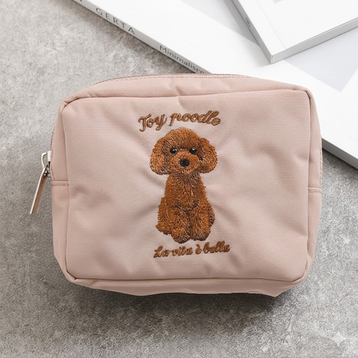 REAL STYLE ポーチ 小物入れ レディース ミニポーチ アニマル 刺繍