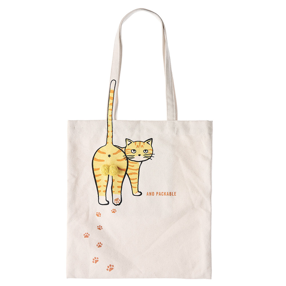 AND PACKABLE（アンドパッカブル） トートバッグ レディース 猫 にゃん