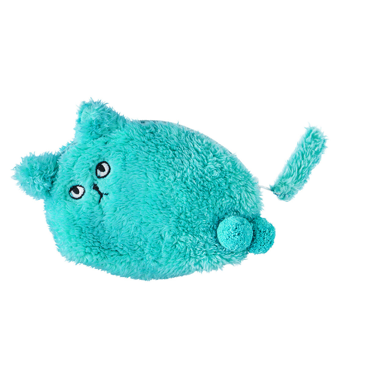 猫 ぬいぐるみ ポーチ 水色 FUNALIVE（ファンアライブ） ポーチ Osel ねこ型 ダイカット
