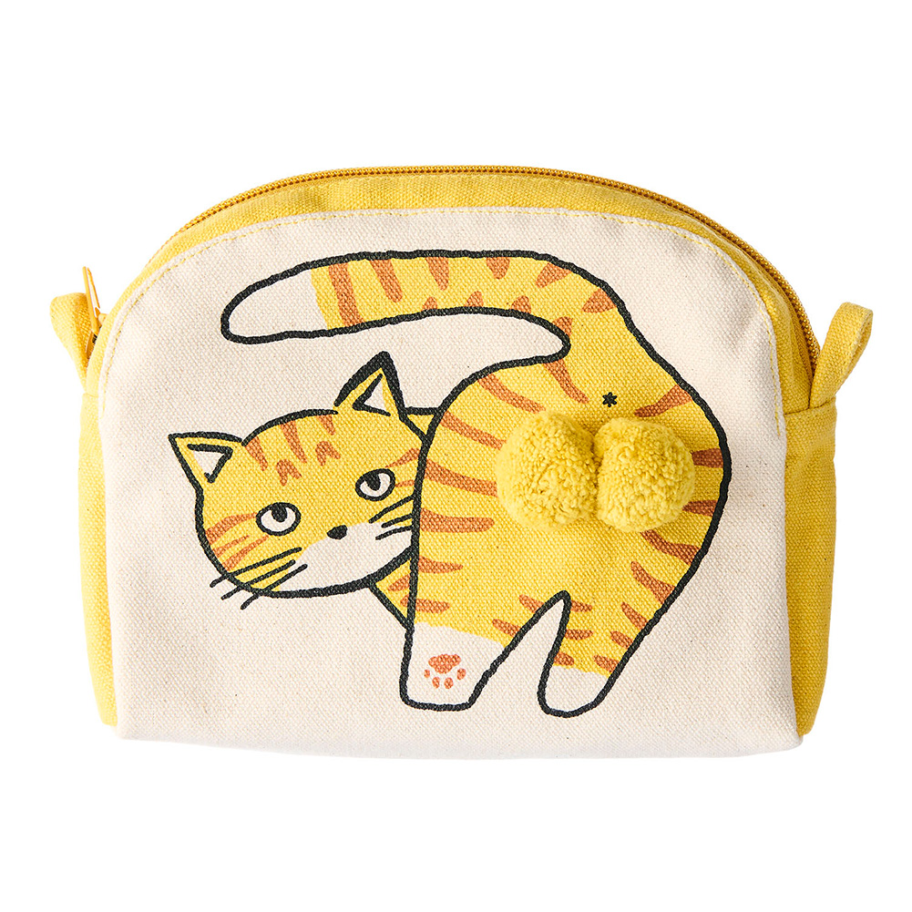 アンドパッカブル AND PACKABLE ポーチ 小物入れ ブランド 大きめ ニャンタマ 猫 ネコ ファスナー マチ付き 旅行 横型 | AND PACKABLE | 04