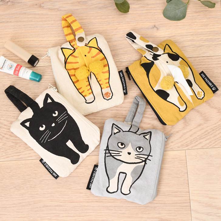 AND PACKABLE（アンドパッカブル） ポケットティッシュケース ポーチ